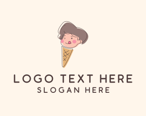 Ice Cream Cone Kid  logo