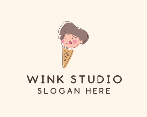 Ice Cream Cone Kid  logo