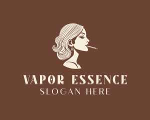 Cigarette Smoking Woman logo design