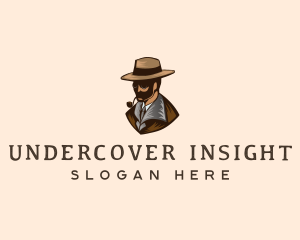 Detective Hat Spy logo design