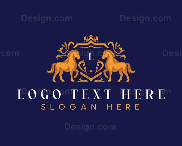 Stallion Horse Equestrian Logo