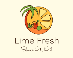 Tropical Lime Beach logo design