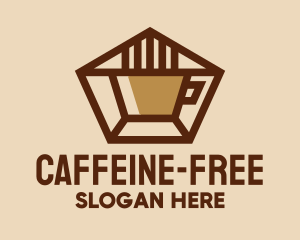 Geometric Coffee Cup  logo design