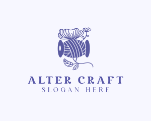 Floral Thread Sewing  logo design