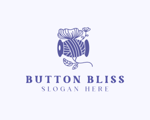 Floral Thread Sewing  logo design