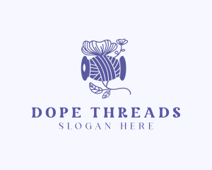 Floral Thread Sewing  logo design