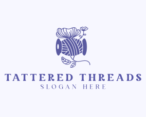 Floral Thread Sewing  logo design