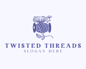 Floral Thread Sewing  logo design