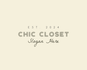 Chic Fashion Apparel Brand logo design