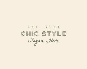 Chic Fashion Apparel Brand logo design