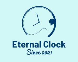 Fishing Time Clock logo design