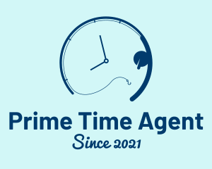 Fishing Time Clock logo design