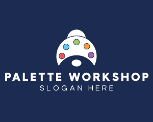 Paint Palette Spaceship logo