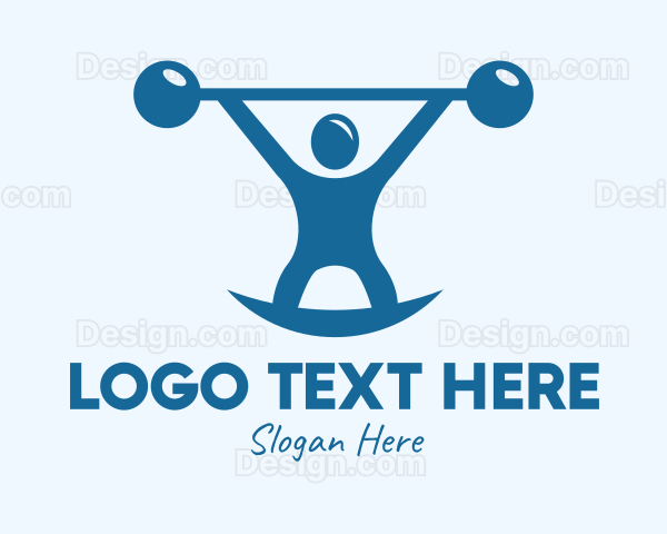 Blue Fitness Weightlifting Logo