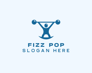 Blue Fitness Weightlifting logo design