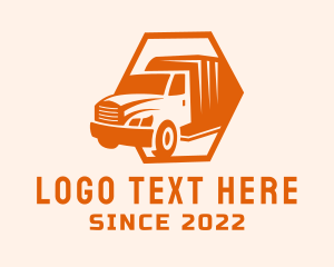 Orange Freight Delivery Truck  logo
