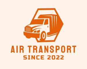 Orange Freight Delivery Truck  logo design