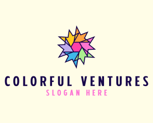 Colorful Flower Arrows logo design