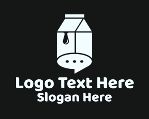 Chat Bubble Milk Box Logo