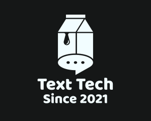 Chat Bubble Milk Box logo design