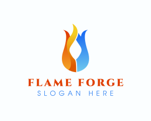 Cold Thermal Flame logo design