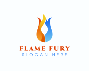 Cold Thermal Flame logo design