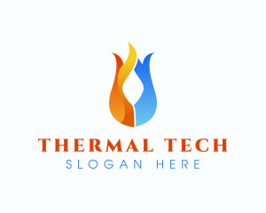 Cold Thermal Flame logo design