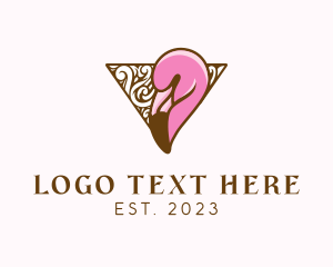 Elegant Tropical Flamingo logo