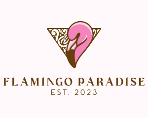 Elegant Tropical Flamingo logo design