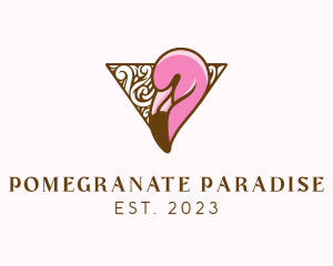 Elegant Tropical Flamingo logo design