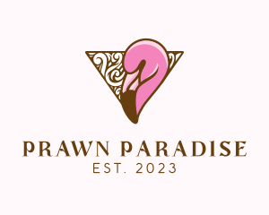 Elegant Tropical Flamingo logo design