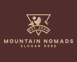 Hiking Mountain Alpine logo design