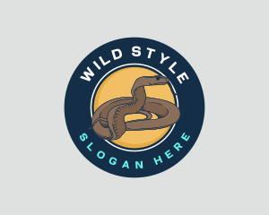 Wild Snake Serpent logo design