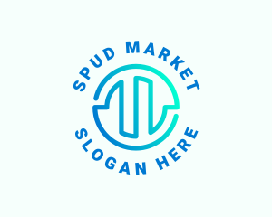 Modern Investment Marketing logo design