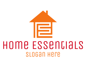 Orange Home Maze logo design