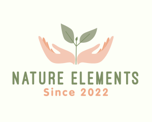 Natural Leaf Hand logo design