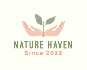 Natural Leaf Hand logo design