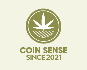 Green Weed Coin  logo design