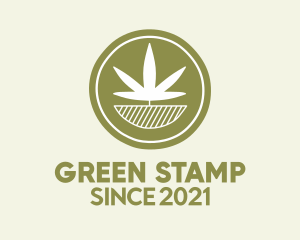 Green Weed Coin  logo design