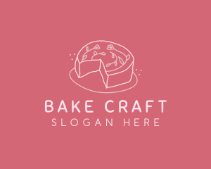 Flower Cake Baking logo design