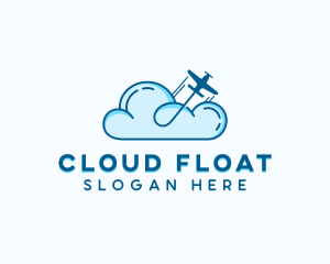 Cloud Airline Plane logo design