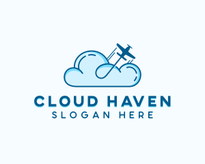 Cloud Airline Plane logo design