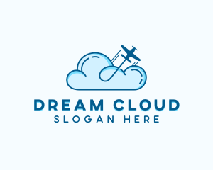 Cloud Airline Plane logo design