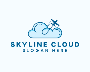 Cloud Airline Plane logo design