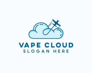 Cloud Airline Plane logo design