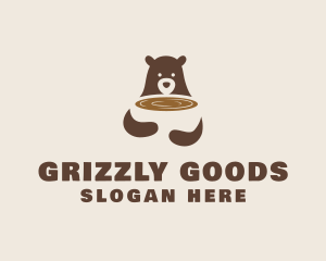 Grizzly Bear Cafe logo design