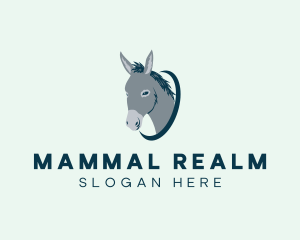 Domestic Donkey Animal logo
