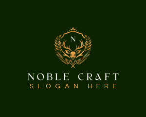 Noble Floral Deer logo