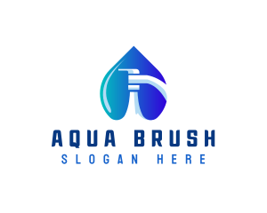 Water Faucet Plumbing logo design