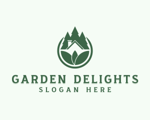 Greenhouse Gardening  Landscaping logo design